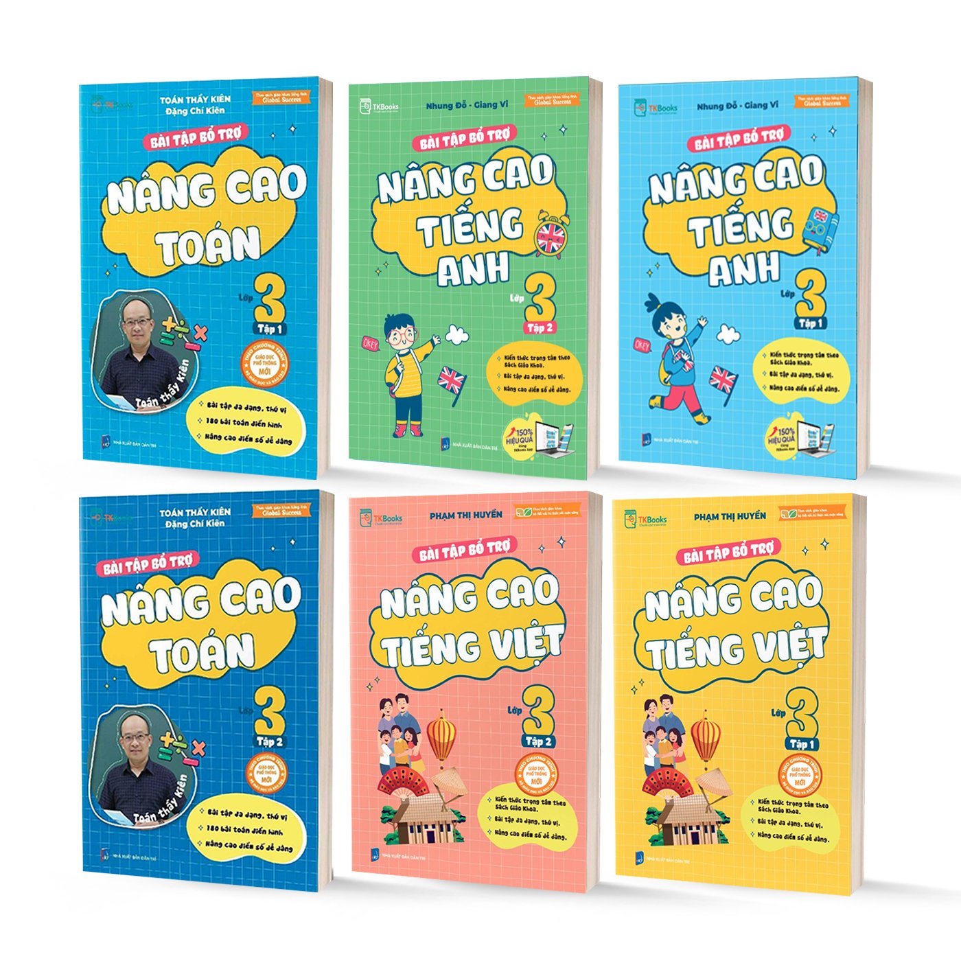 Bộ sách Bài tập bộ trợ và Nâng cao Toán, Văn, Anh lớp 3