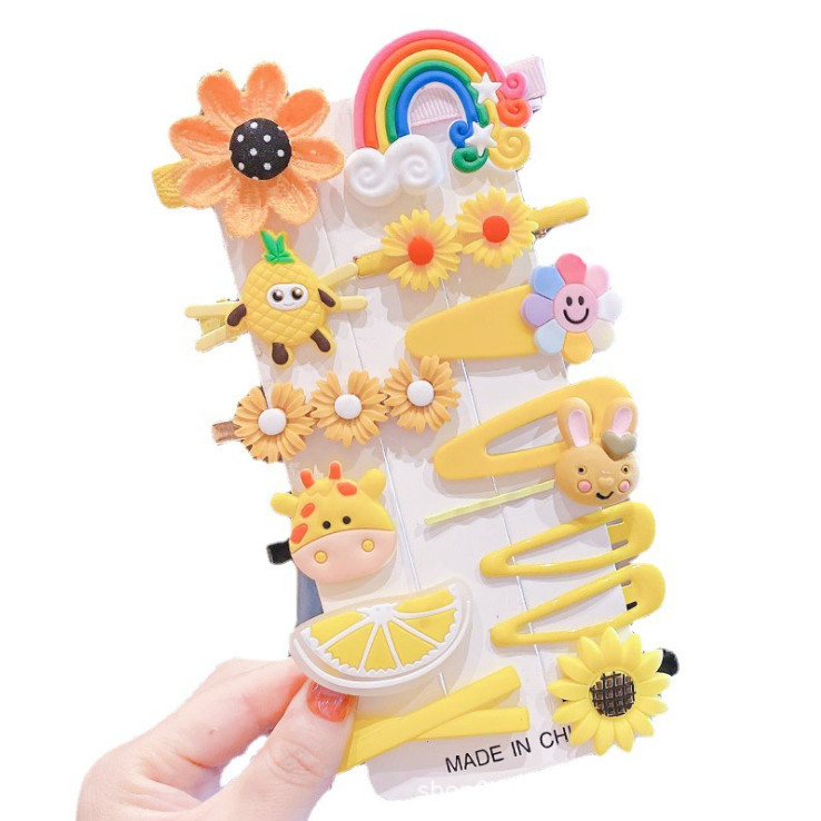 Set 14 Kẹp Tóc Cho Bé Siêu Xinh Phong Cách Hàn Quốc