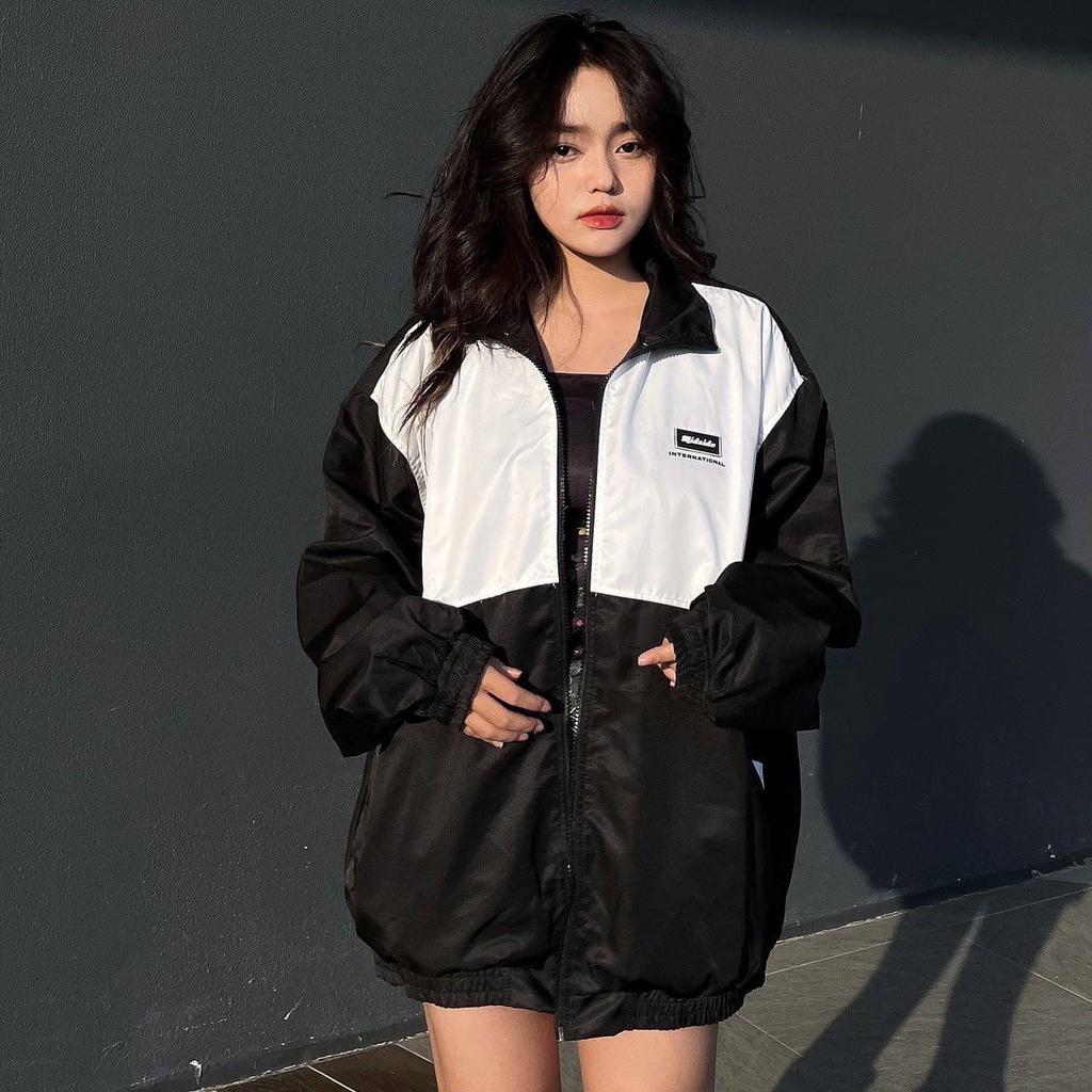 Áo khoác MIDSIDE jacket dù 2 lớp unisex - Áo khoác Ullzang Basic có form rộng XL - OCEAN.CLO