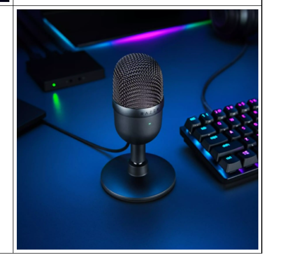 Thiết bị thu âm Razer Seiren Mini - Ultra-Compact Condenser Microphone- Hàng chính hãng