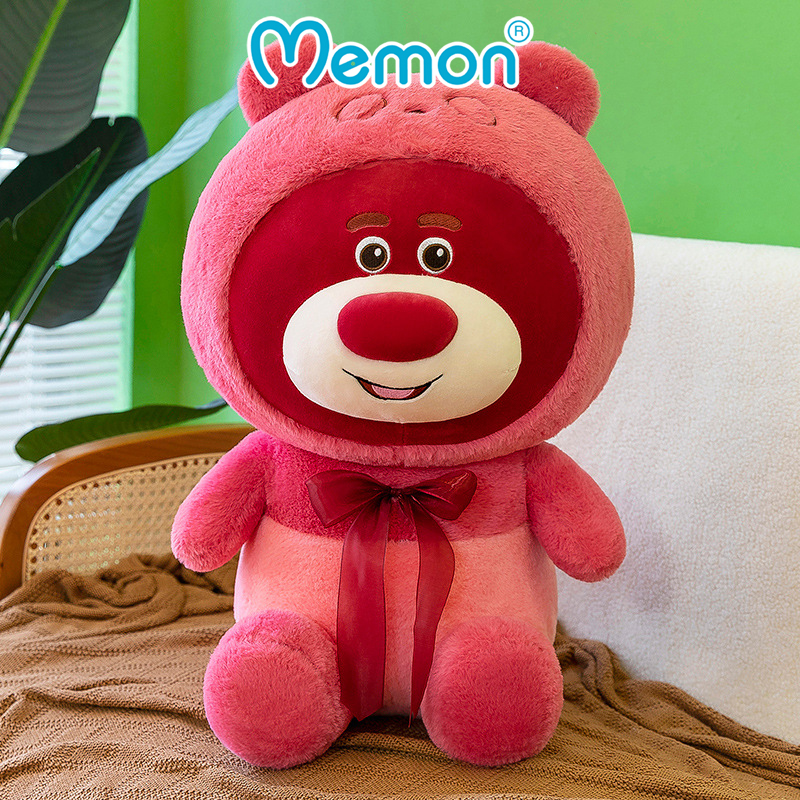 Gấu Bông Lotso Đỏ Hugging Bear Mũ Nơ 40cm - 60cm Cao Cấp Memon