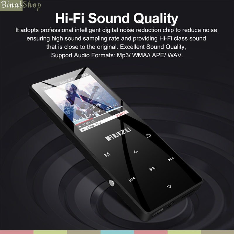 Máy nghe nhạc Bluetooth Ruizu D15 Hifi 2019 (8GB) - Hàng Chính Hãng