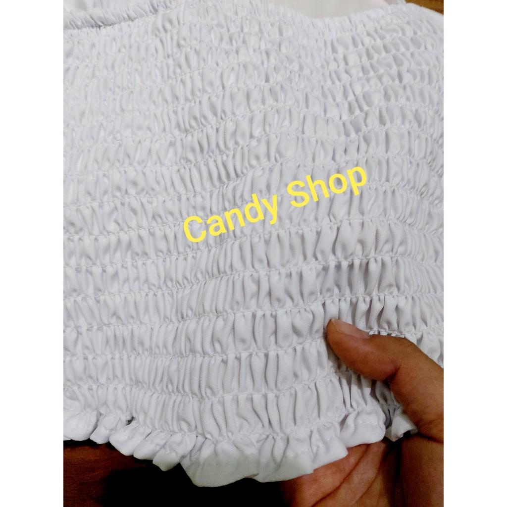 Áo kết nơ tay 1 bên kèm mút + Ảnh thật