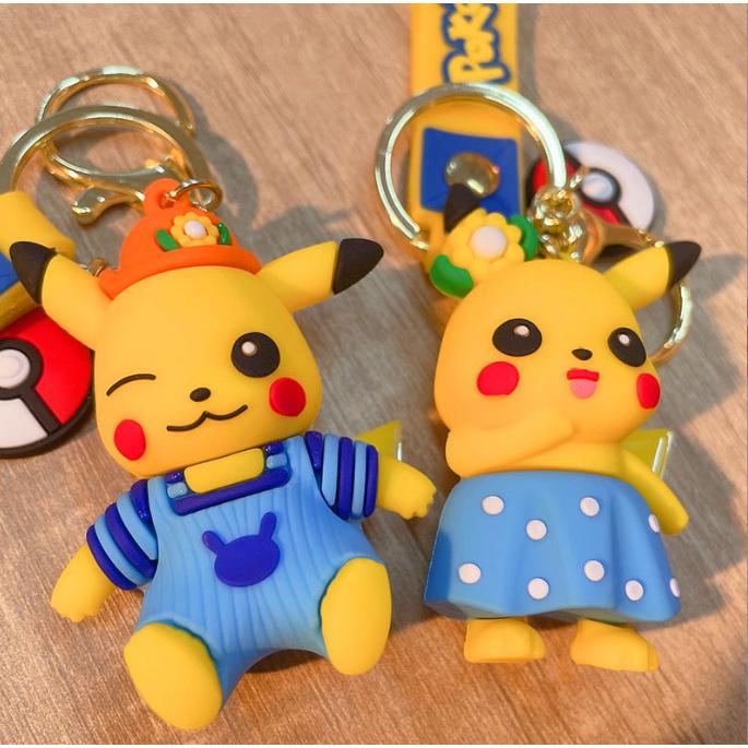 Móc Khóa Pikachu Má Hồng Dễ Thương PVC Loại Tốt