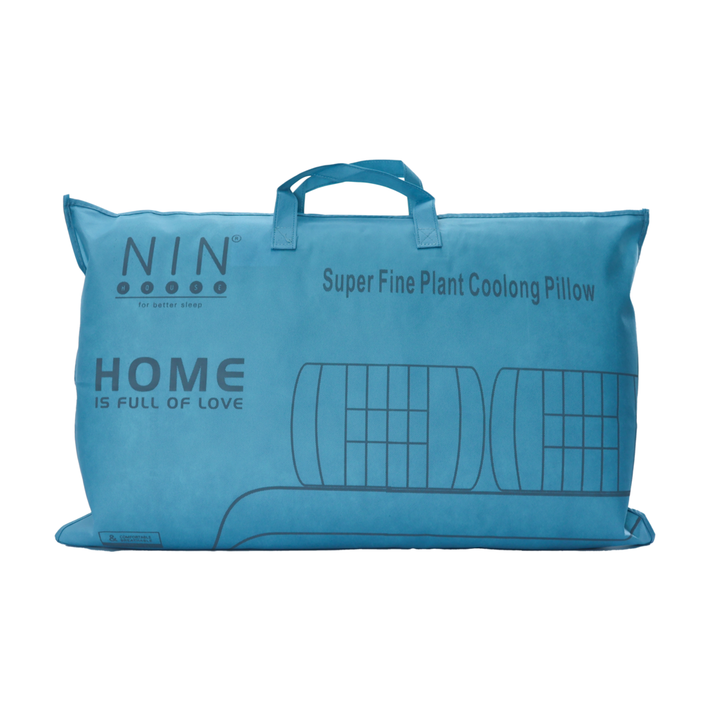 Gối thư giãn, ruột gối đầu thảo dược Super Fine Plant Coolong NIN House chăm sóc vai gáy cổ 48x74cm công thái học