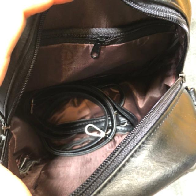 Balo đeo chéo kèm gấu da đẹp