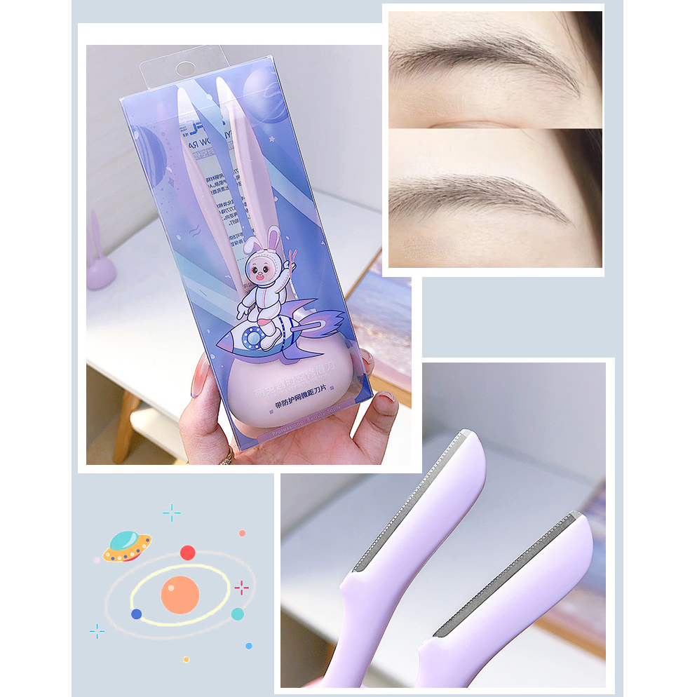 Bộ 2 dao cạo lông mày Cao Cấp siêu sắc bén Rabbit Eyebrow