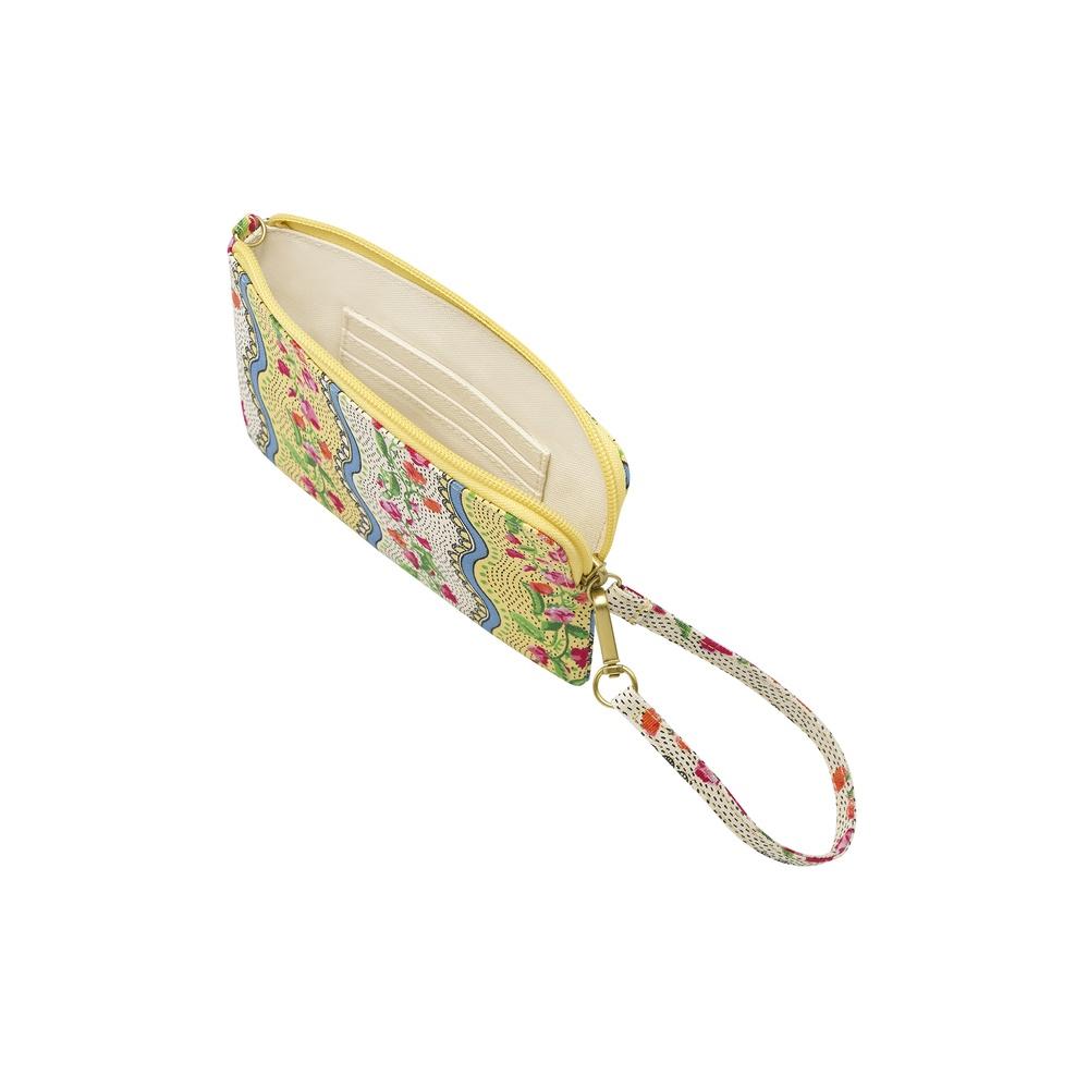 Cath Kidston - Ví đeo tay /Convertible Wristlet Pouch - Sweet Pea Stripe Small - Yellow -1042368