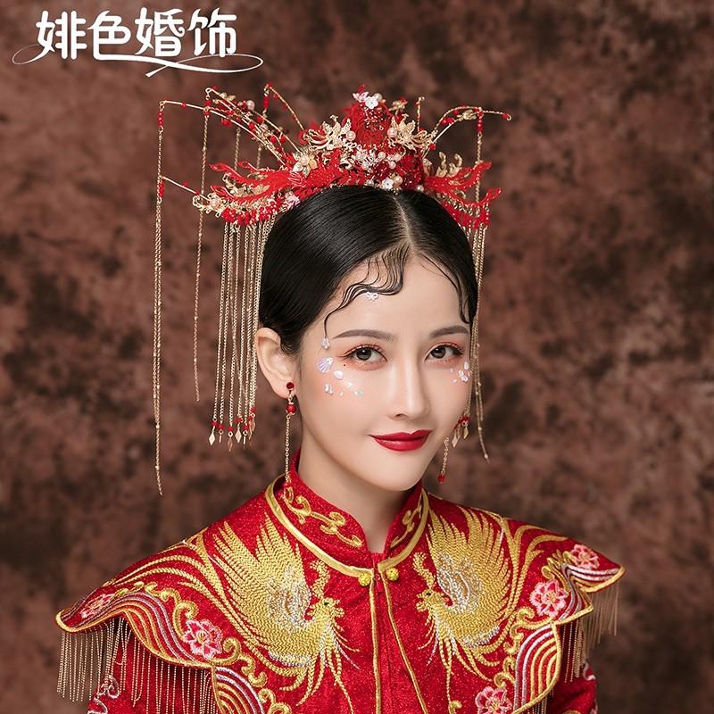 Mão Phượng cổ trang kiểu dáng hoàng hậu dành cho cô dâu 2021 Giangpkc