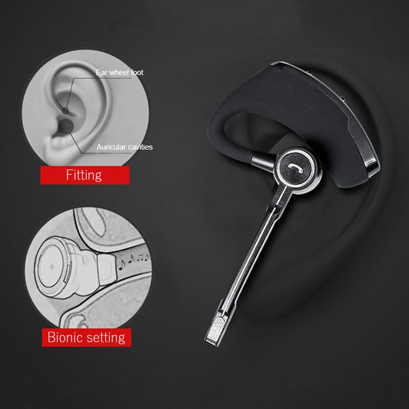 V8S Bluetooth Ô Tô Không Dây Âm Thanh Stereo Tai Nghe BT4.1 Kinh Doanh Tai Nghe Nhét Tai Tai Đa Năng Tai Nghe Một Kết Nối Với 2 Thiết Bị