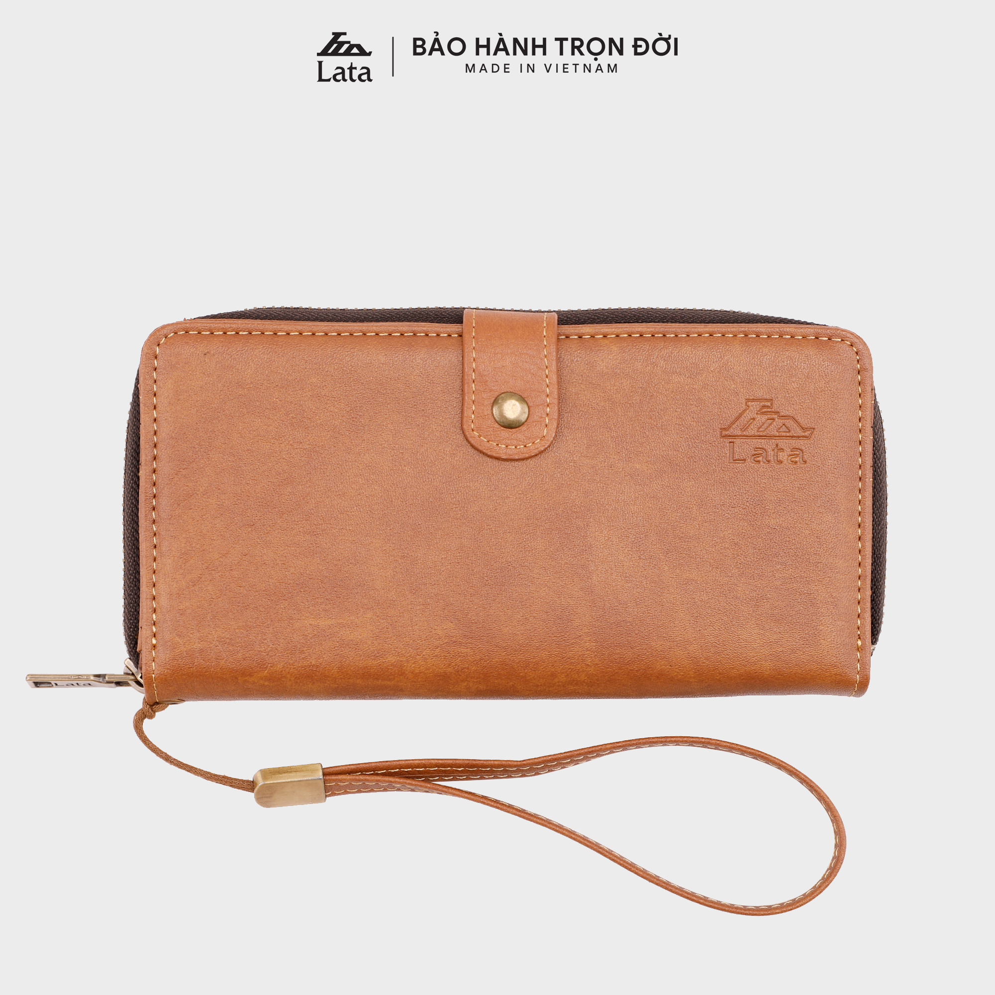 Ví Cầm Tay Thời Trang Unisex Lata Vn34 - Bò Nhạt