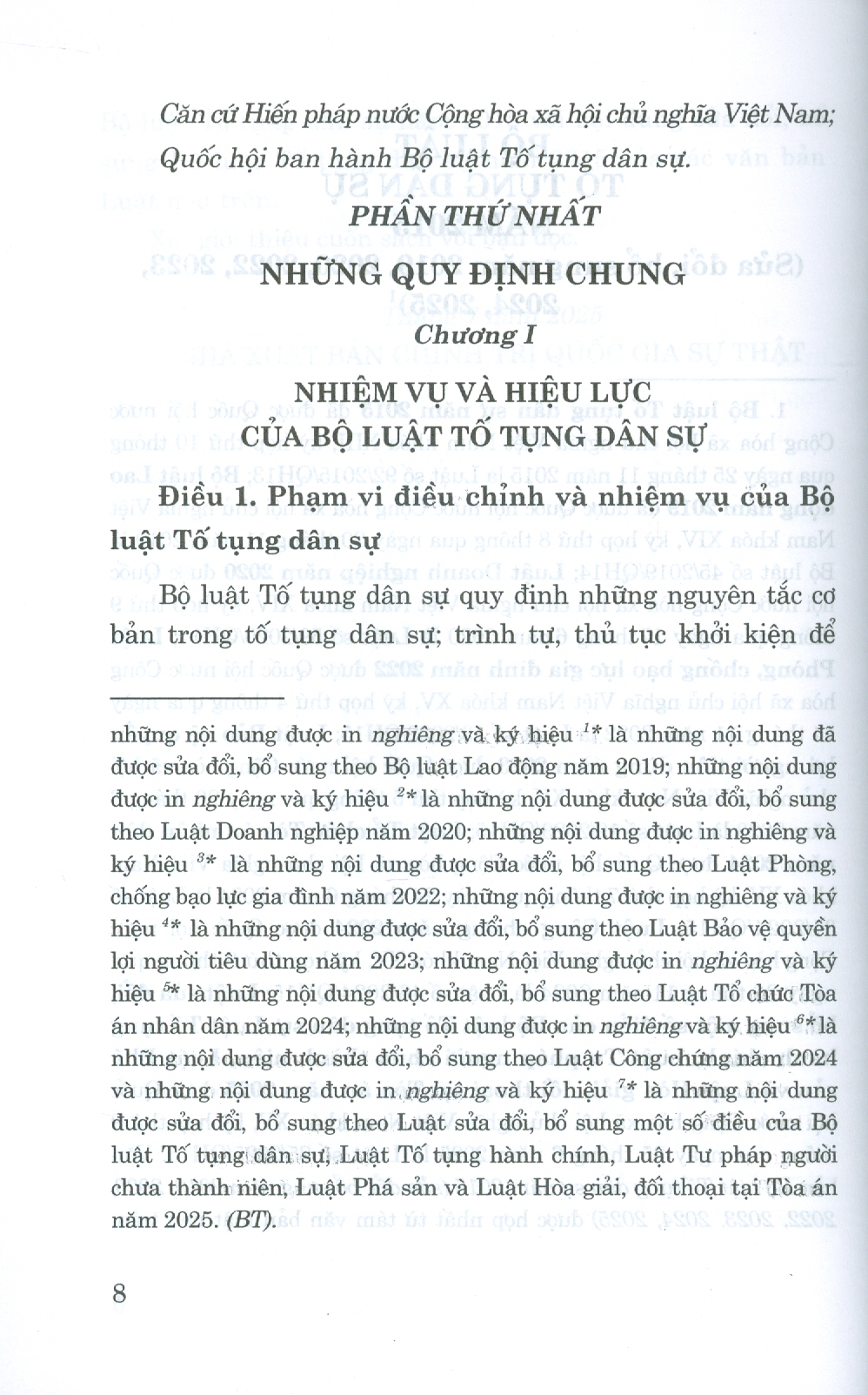 Bộ Luật Tố Tụng Dân Sự Năm 2015 (Sửa Đổi, Bổ Sung Năm 2019, 2020, 2022, 2023, 2024, 2025)