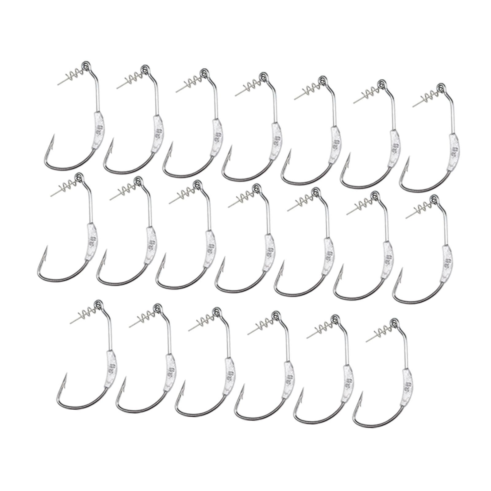20x Fishing Hooks Catfish Hooks Fish Hooks Carbon Steel Hooks Weighted Hooks