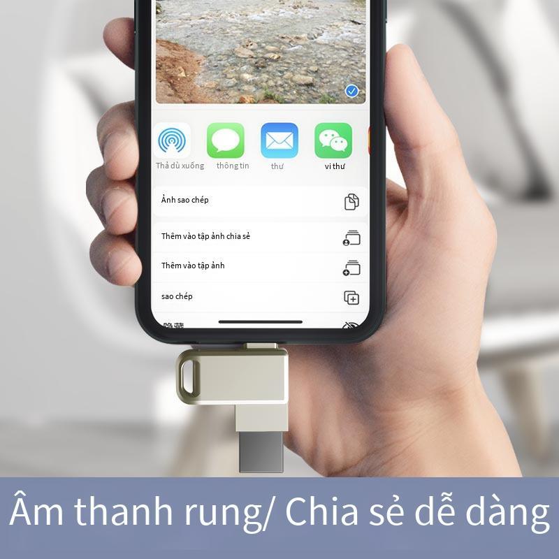 Phong cách mới nhất phù hợp với bộ chuyển đổi Apple OTG type-C điện thoại di động đĩa U đầu nối đôi kim loại xoay quà tặng otg đĩa U