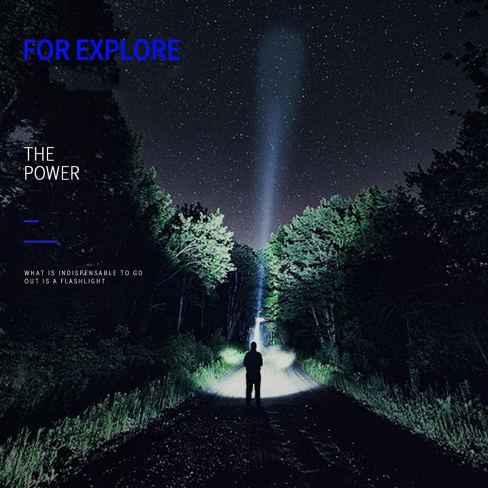 Rechargeable Torch LED Zoomable Flashlight Camping Hiking Flash Light Strobe