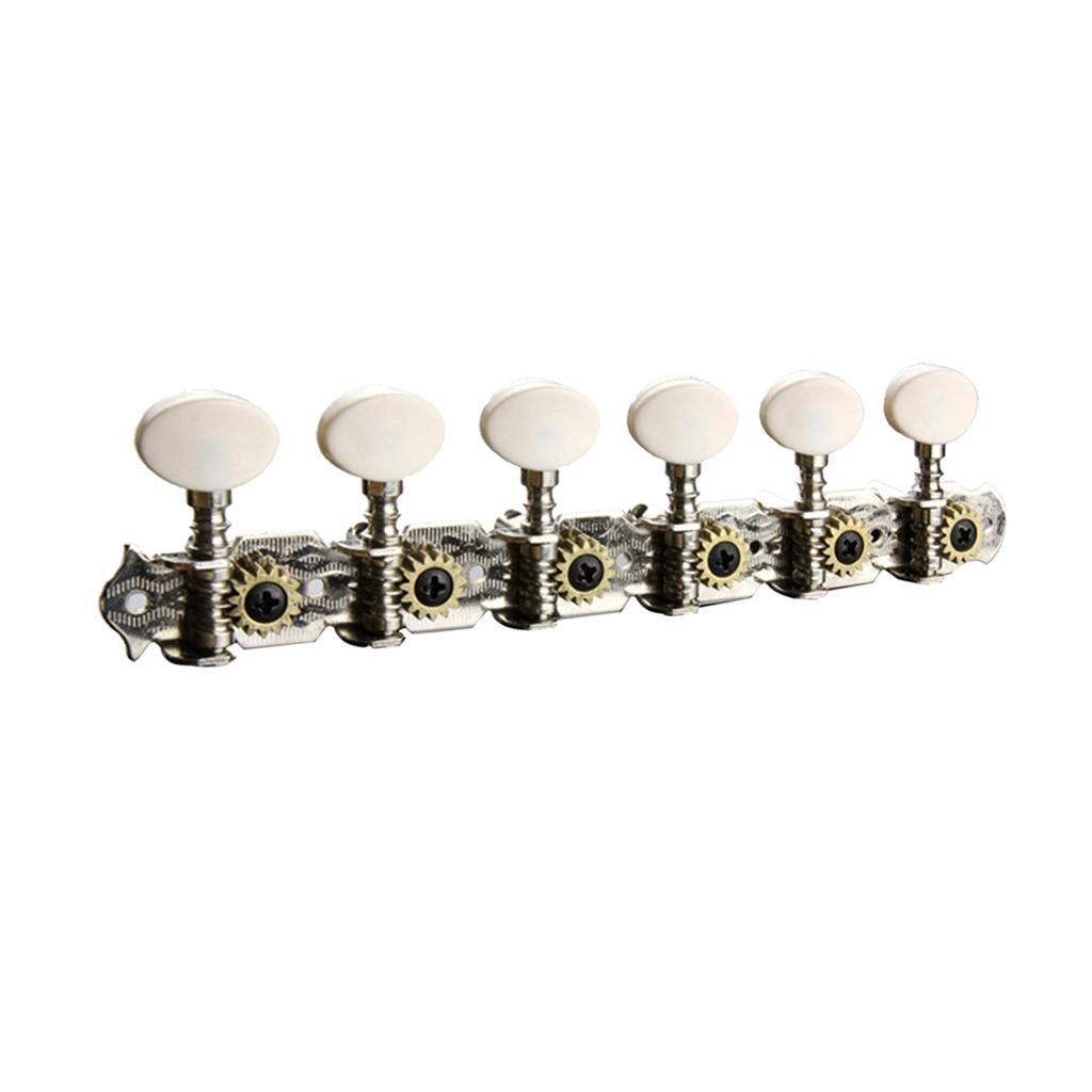 Acoustic Guitar Right Machine Heads Tuning Pegs Tuner Button White Handle