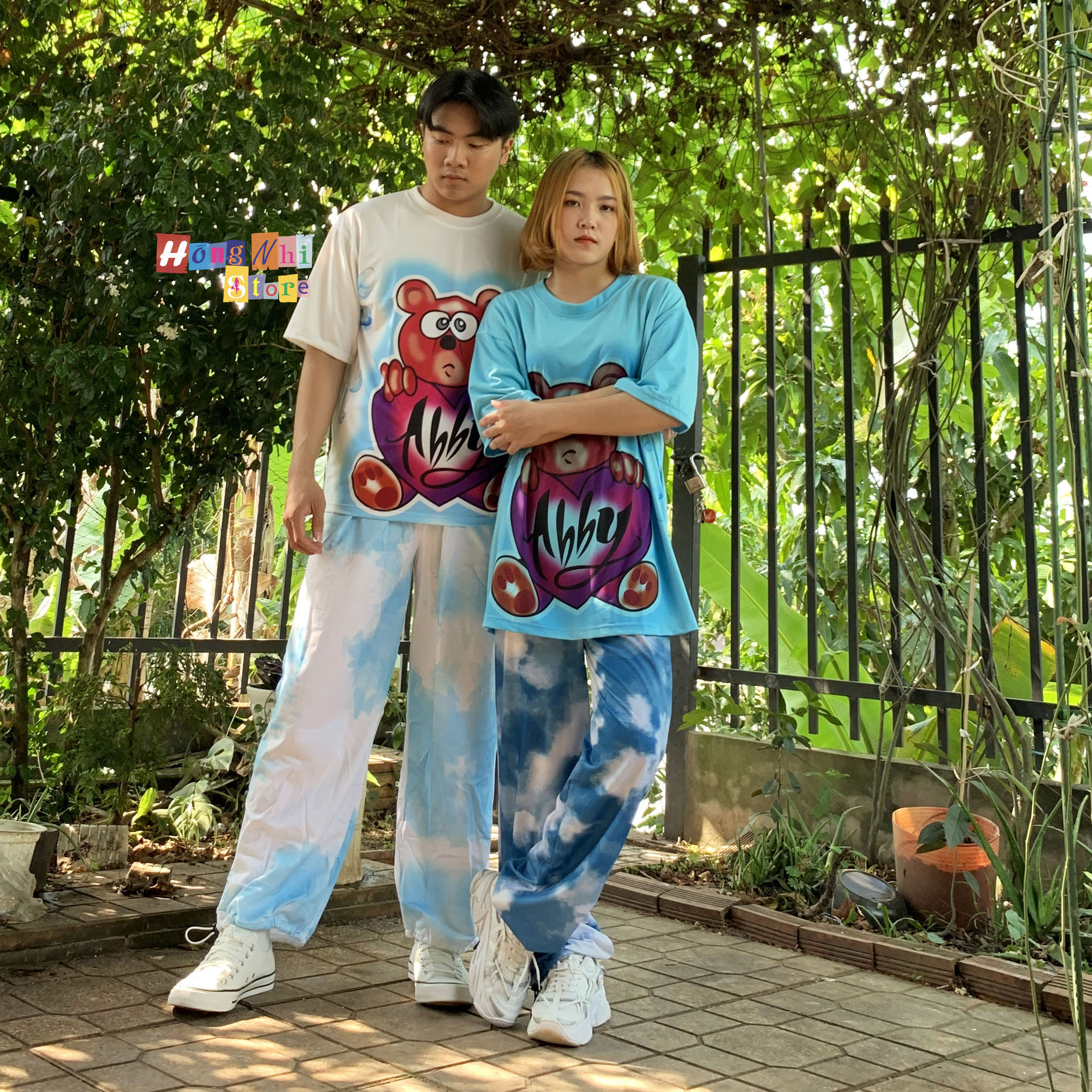 Quần Jogger 3D Ulzzang Unisex Jogger Loang Màu Dây Rút Lai Ống Rộng Xanh Đậm V2 - MM - M