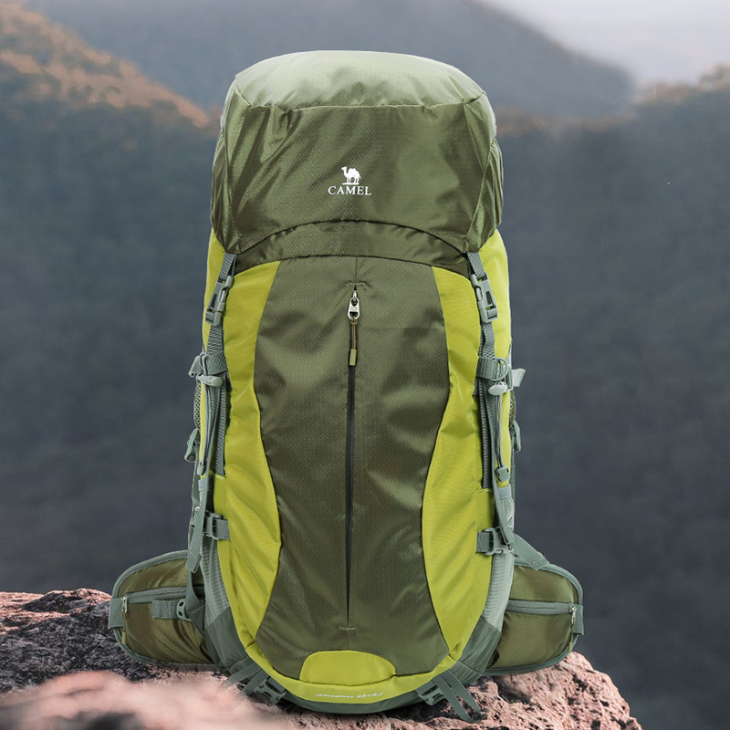 Camel Ba Lô Đi Bộ Đường Dài Ngoài Trời 50L Túi Đi Bộ Đường Dài Chống Nước Dung Tích Lớn