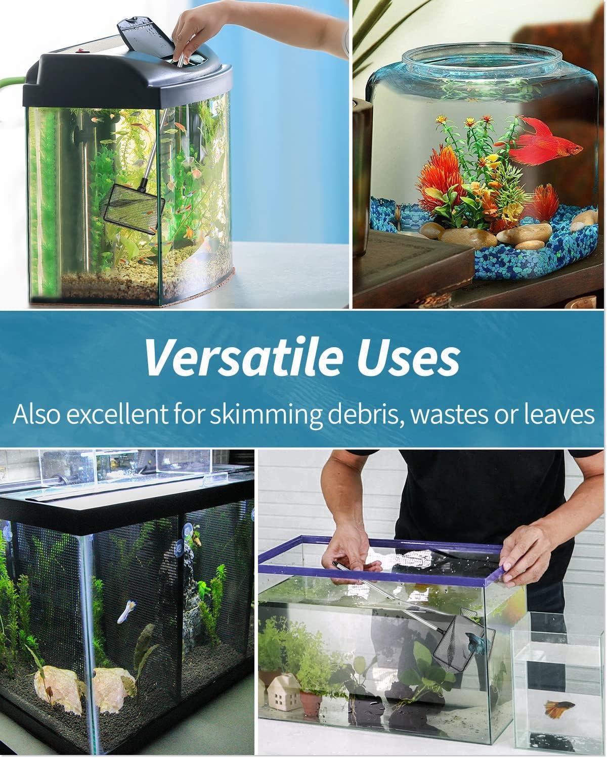 Net Aquarium có tay cầm có thể thu vào cho bể cá Betta và bể bơi