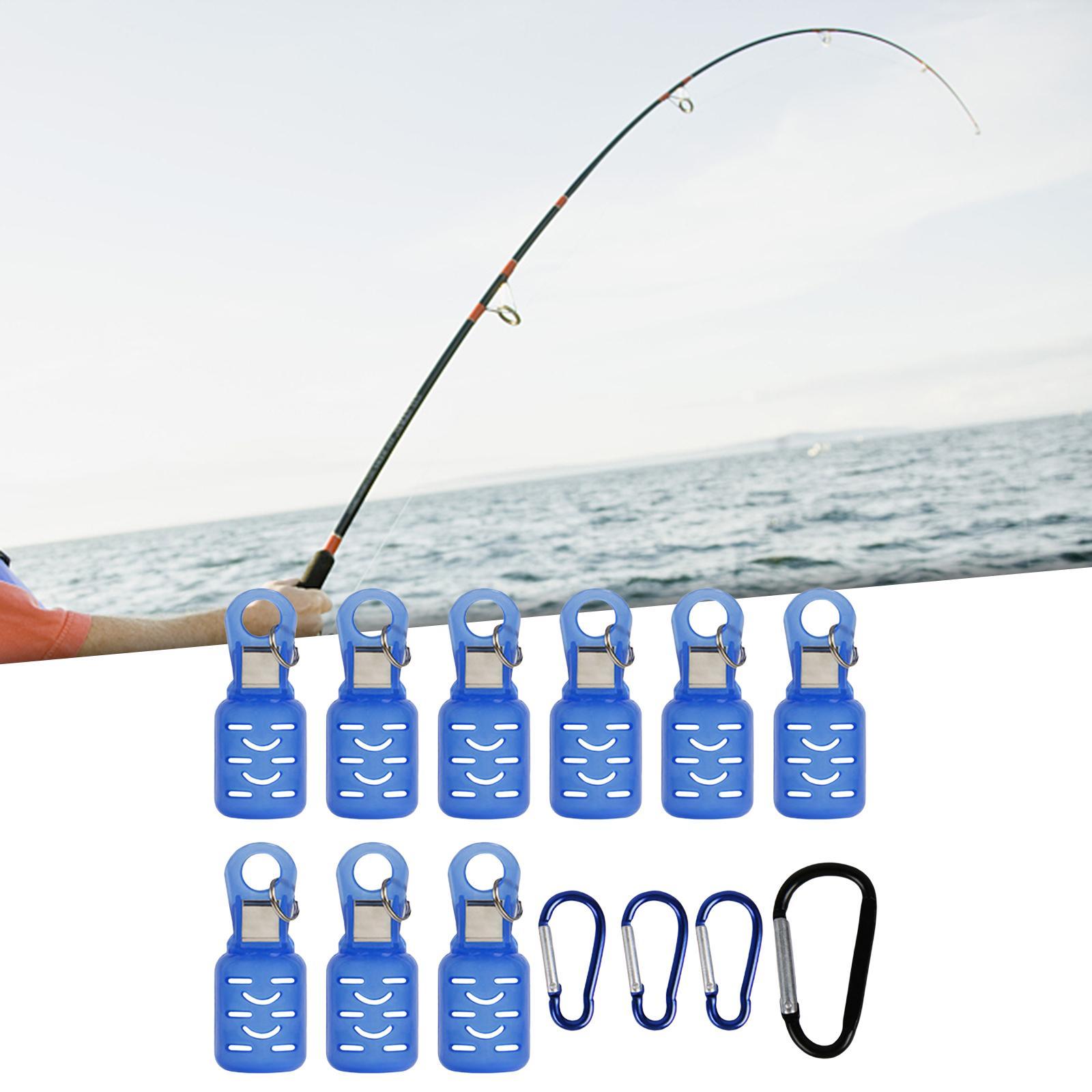 9Pcs Fishing Squid Hooks Cover Fishing Jigs Lure Covers with 4 Carabiners Umbrella Hooks Cover Strong Hooks  Fishing Tackle Tools