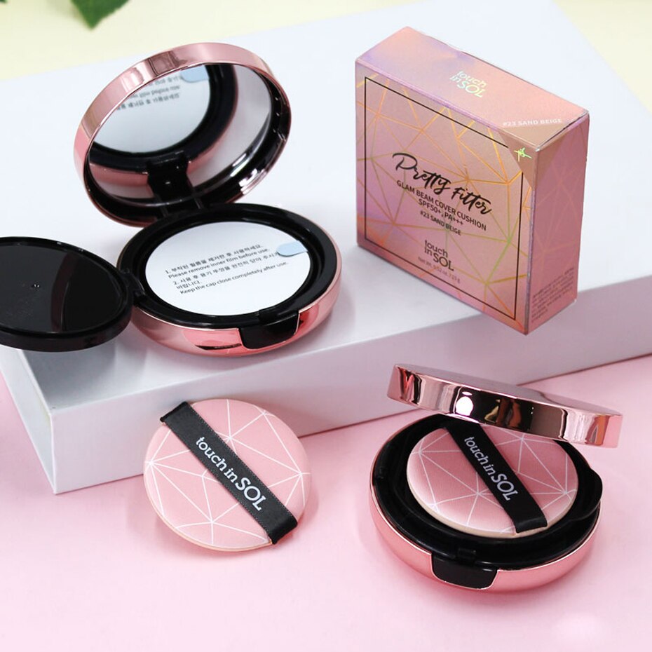 COMBO Phấn Nước Touch-In-Sol Pretty Filler Glam Beam Cover Cushion + kem cấp nước Touch in SOL Pretty Filter Waterful Glow Cream