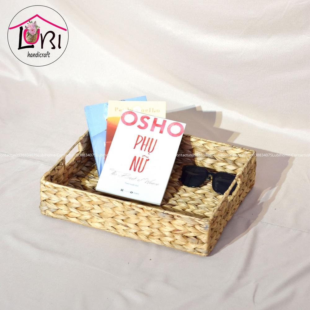 Khay đựng đồ văn phòng lục bình - sang trọng