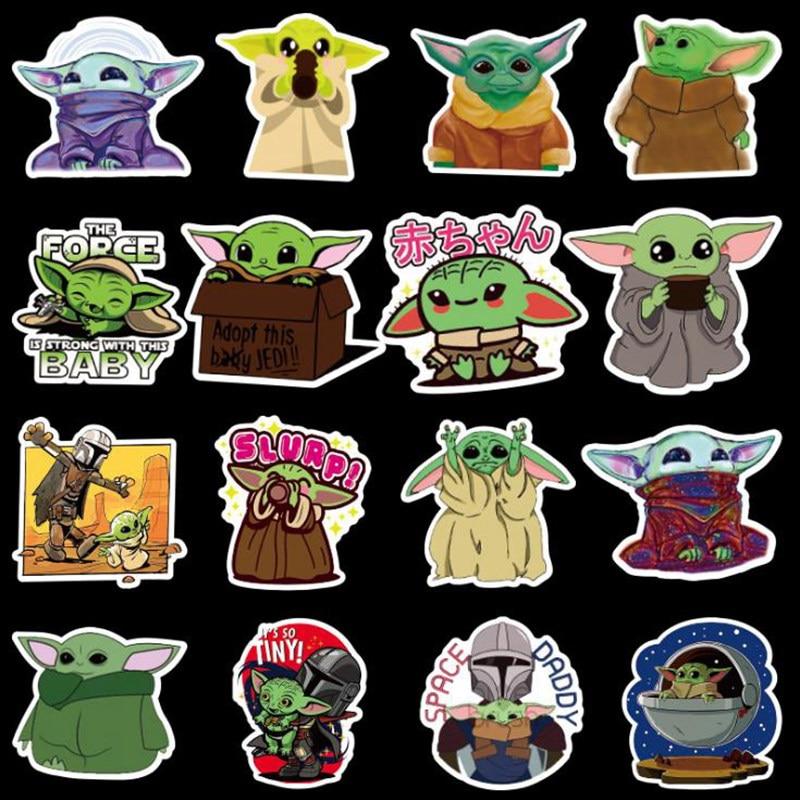 Set 30 Sticker Baby Yoda ảnh decal hình dán ép lụa