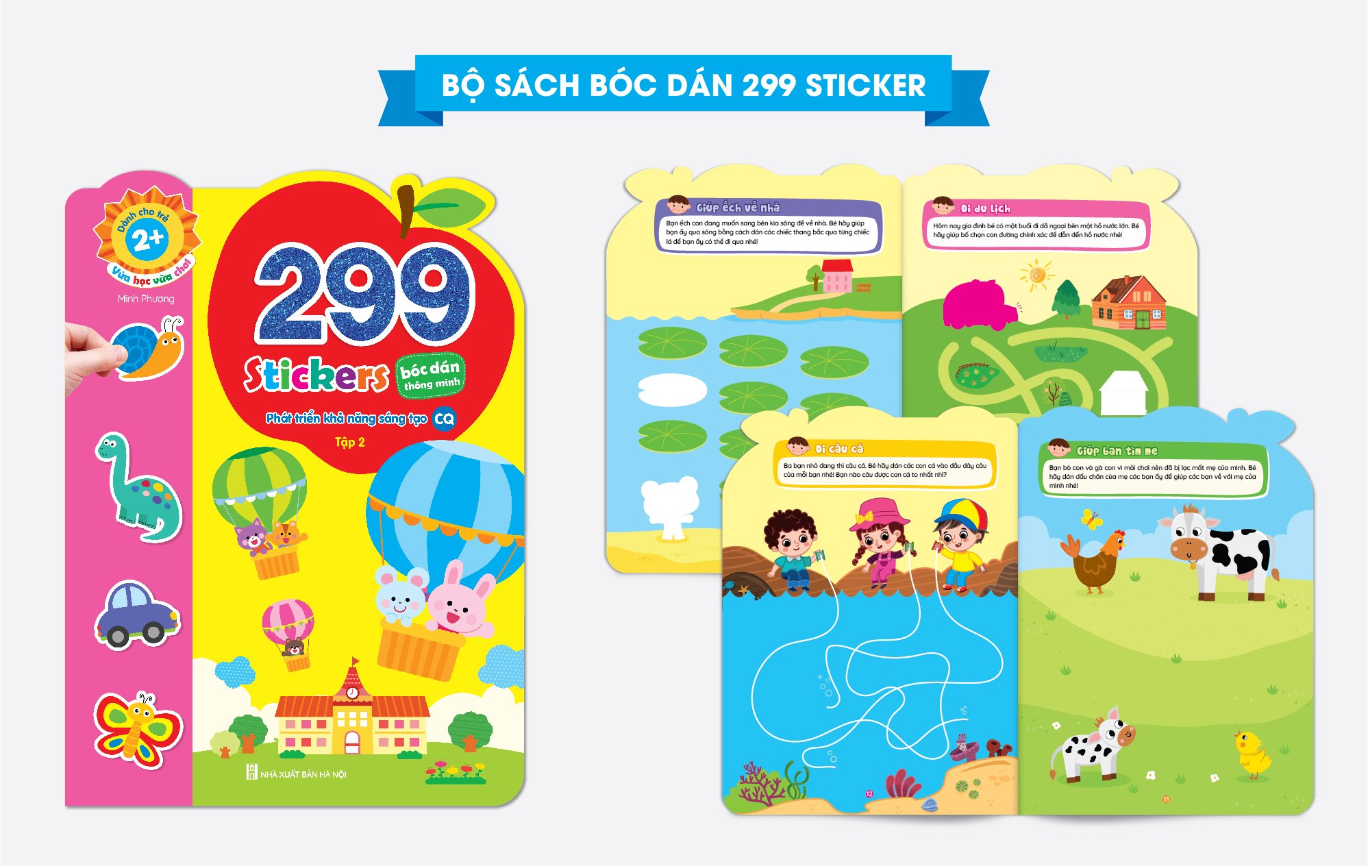 Bộ sách bóc dán phát triển trí tuệ cảm xúc CQ, IQ, EQ 299+ Stickers