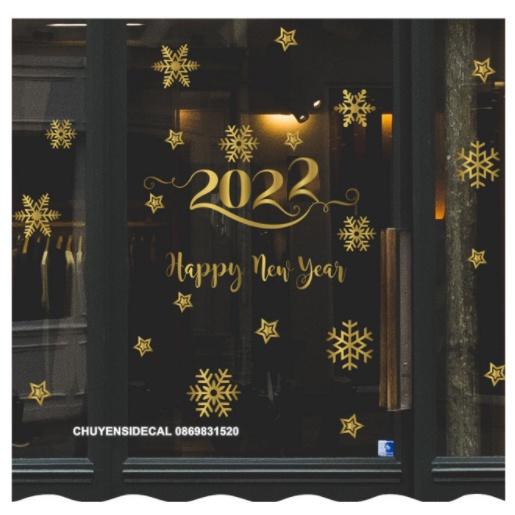 Decal trang trí Tết - 2022 HAPPY NEW YEAR