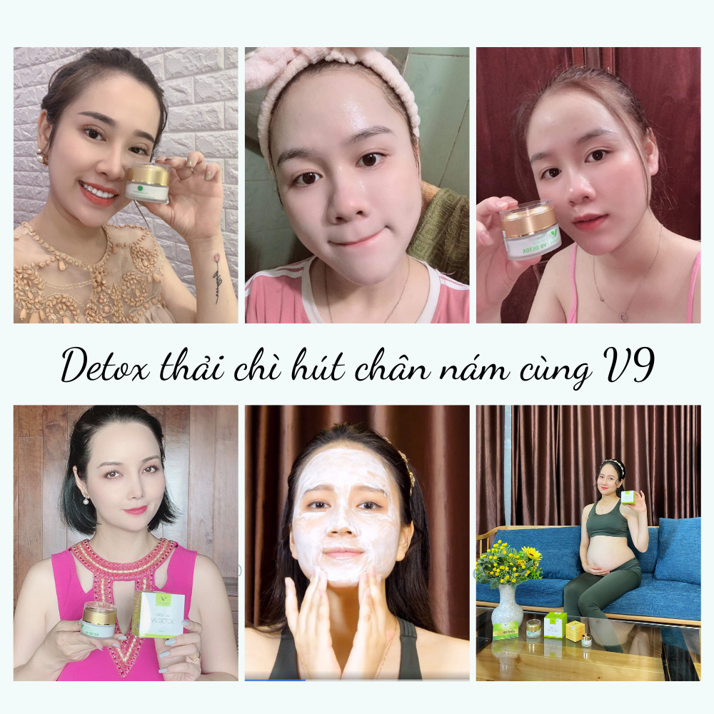 Mặt Nạ Thải Độc V9Queen, Ngăn Ngừa Mụn Nám, Dưỡng Trắng Da