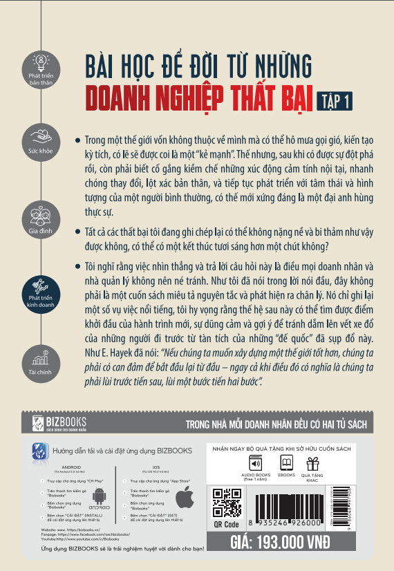 Bài Học Để Đời Từ Những Doanh Nghiệp Thất Bại  tặng sổ tay mini dễ thương KZ