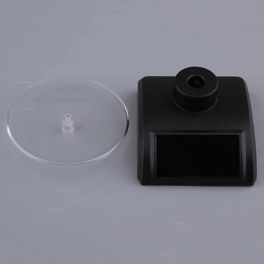 2 Pieces Mini Solar Powered Turntable Rotating Display Stand Jewelry Phones