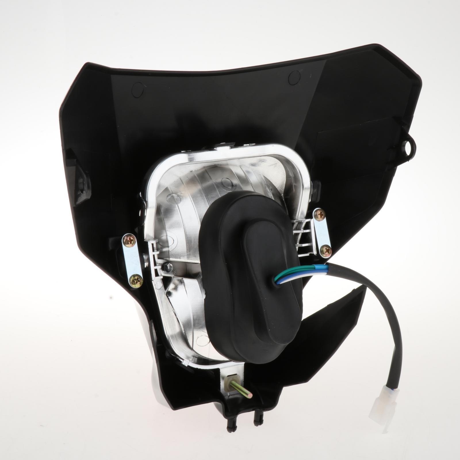 Plastic Motorcycle Headlight Fairing Head Lamp For Suzuki Motocross Black