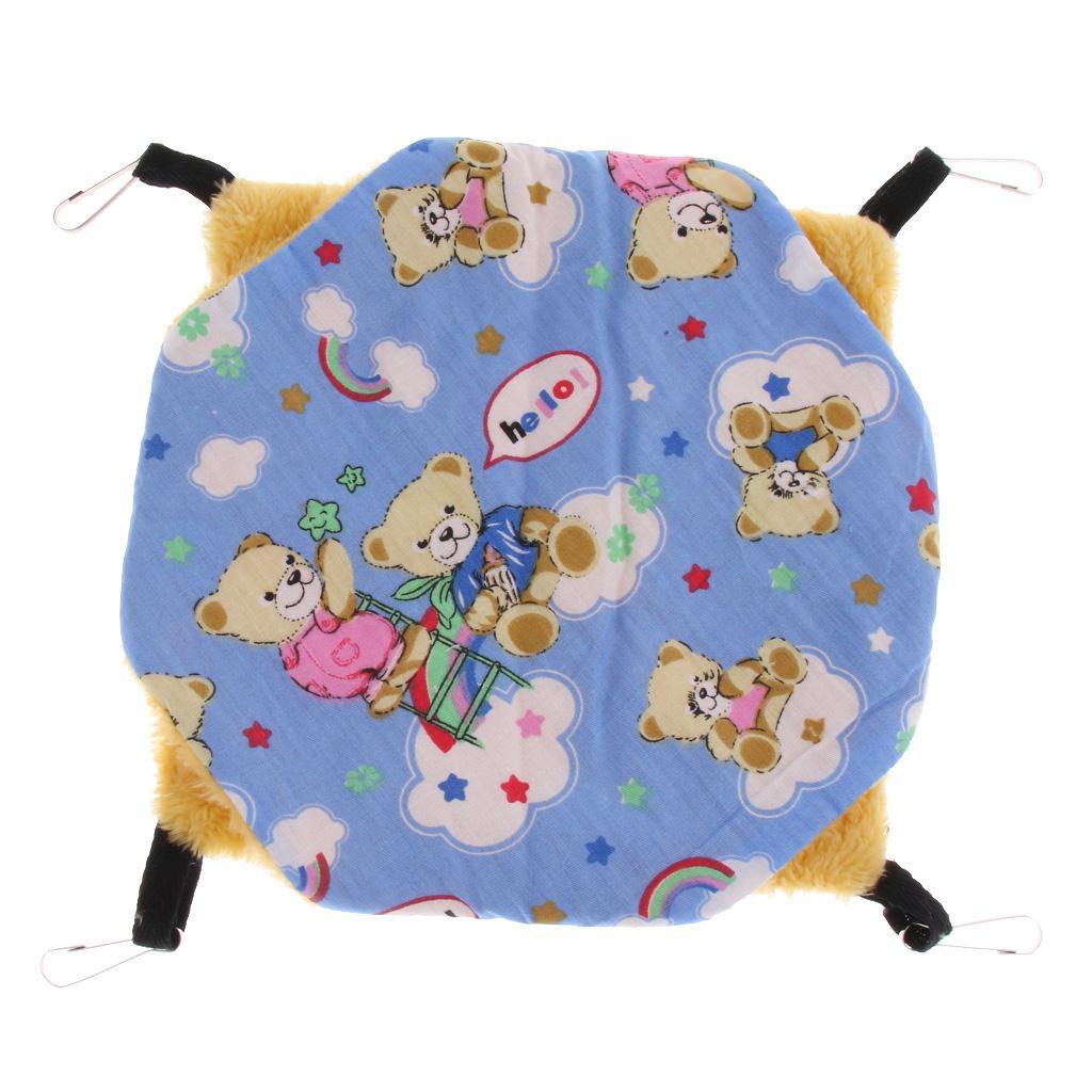 Small Animal Hammock Bed Mat Hamster Bird Cage Double Layer Hanging Bed