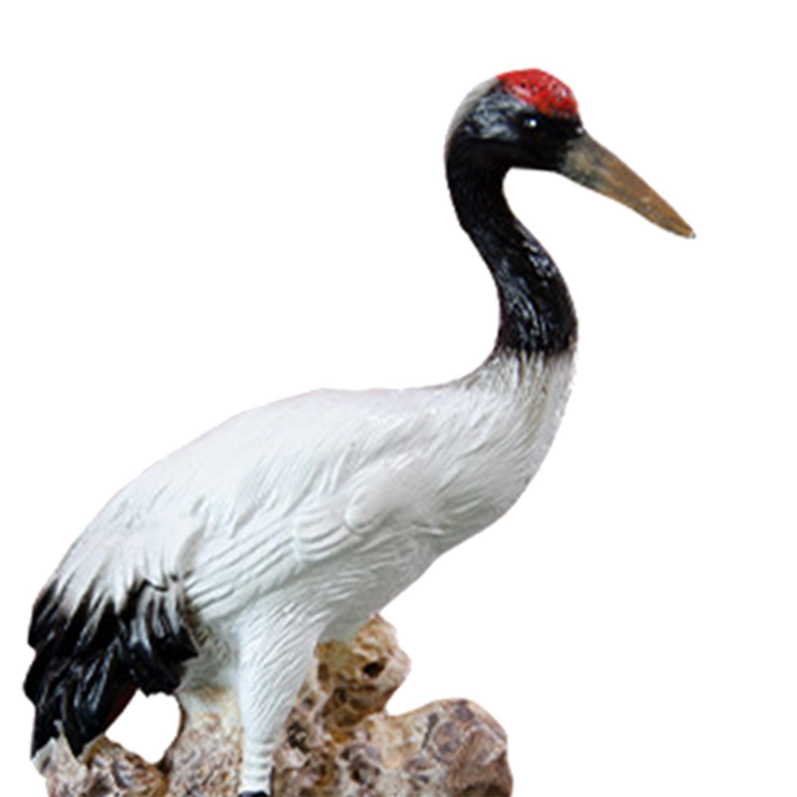 3Pcs Statues Crane Chic Gift Collectibles for Living Room Balcony Bonsai