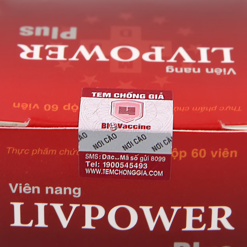 Thực phẩm chức năng Biovaccine - Viên giải độc gan Liverpower (Hộp 60 viên) - Giải độc gan, hạ men gan, tăng cường chức năng gan