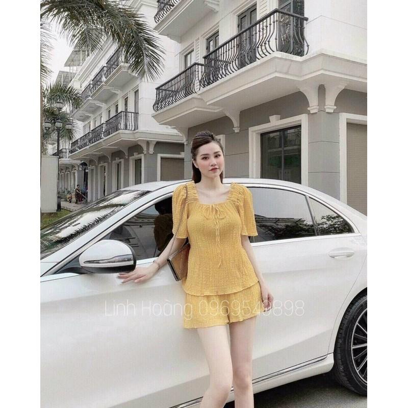 Sét bộ đùi vải xốp chỉ xinh lung linh kèm hình thật