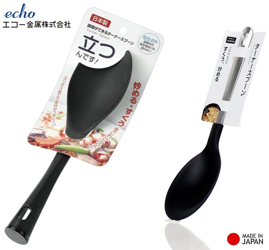 Combo muôi cơm chống dính cán dài &amp; muôi múc canh chính hãng Echo Metal hàng Made in Japan