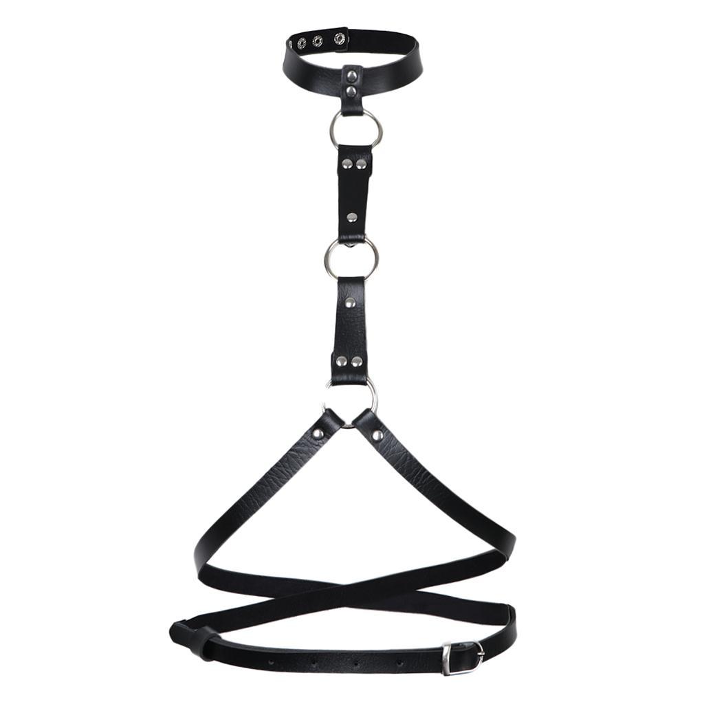 Women's PU Leather Harness Adjustable Waist Belt Gothic Body Straps