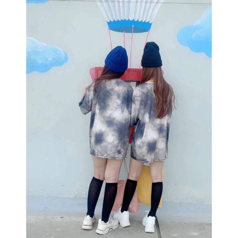 Áo thun unisex bigsize loang màu Freesize 60-90kg