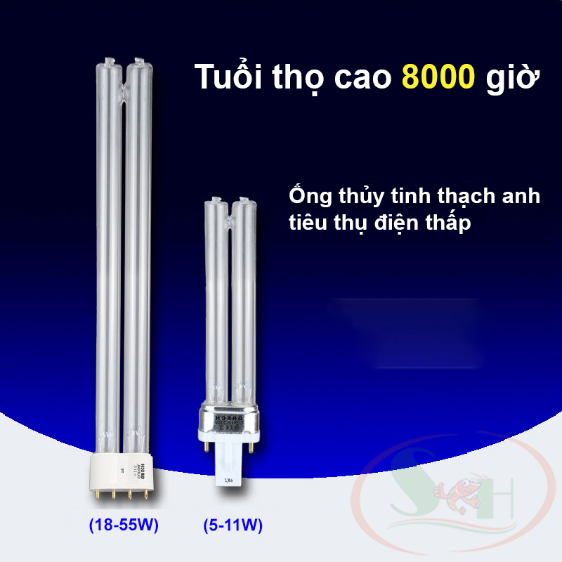 Bóng đèn UV thay thế 5W, 9W, 11W, 18W, 36W, 55W bộ uv bể cá tép