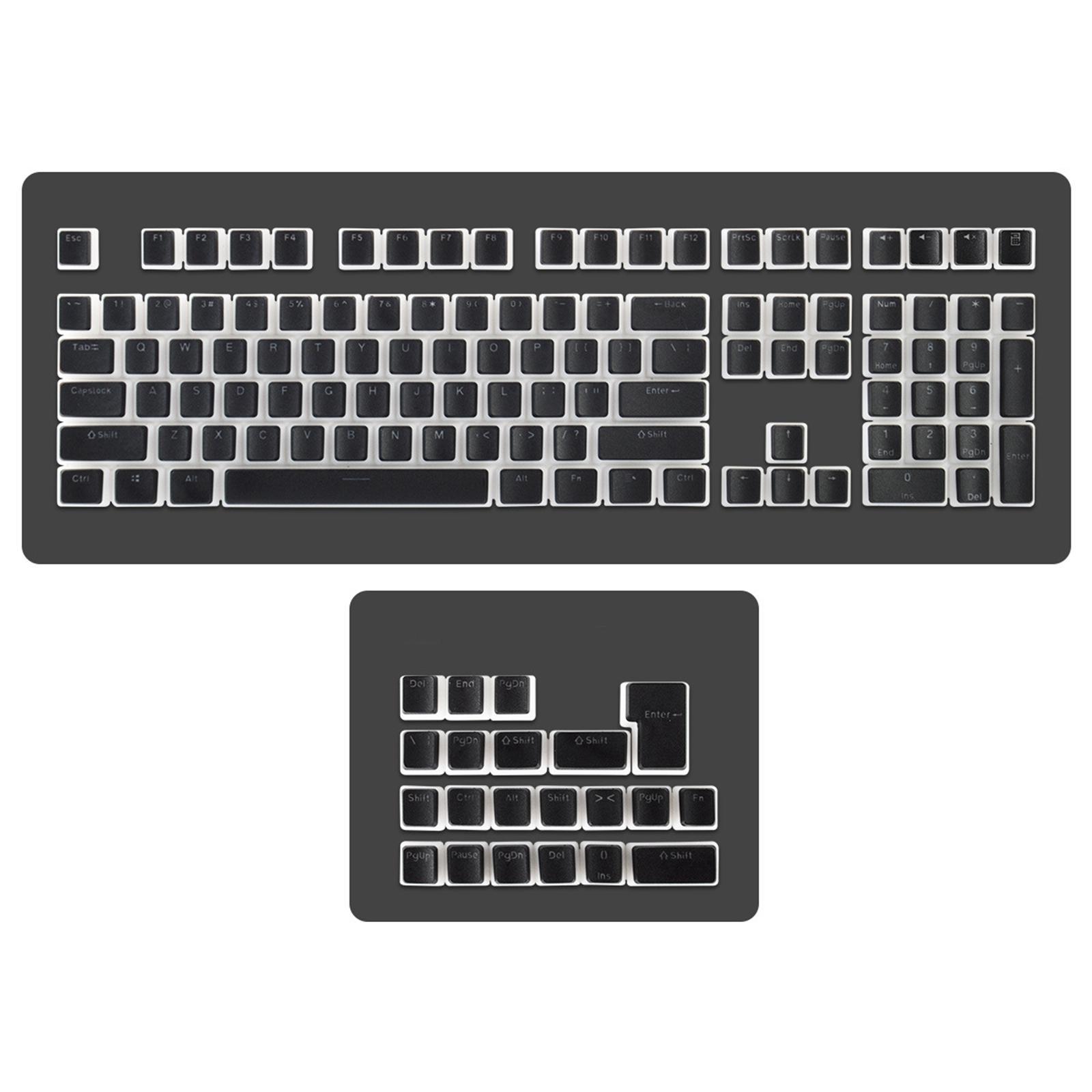 108 Keycaps White Dot Keycaps ANSI Layout DIY Keyboard Keycaps For Cherry