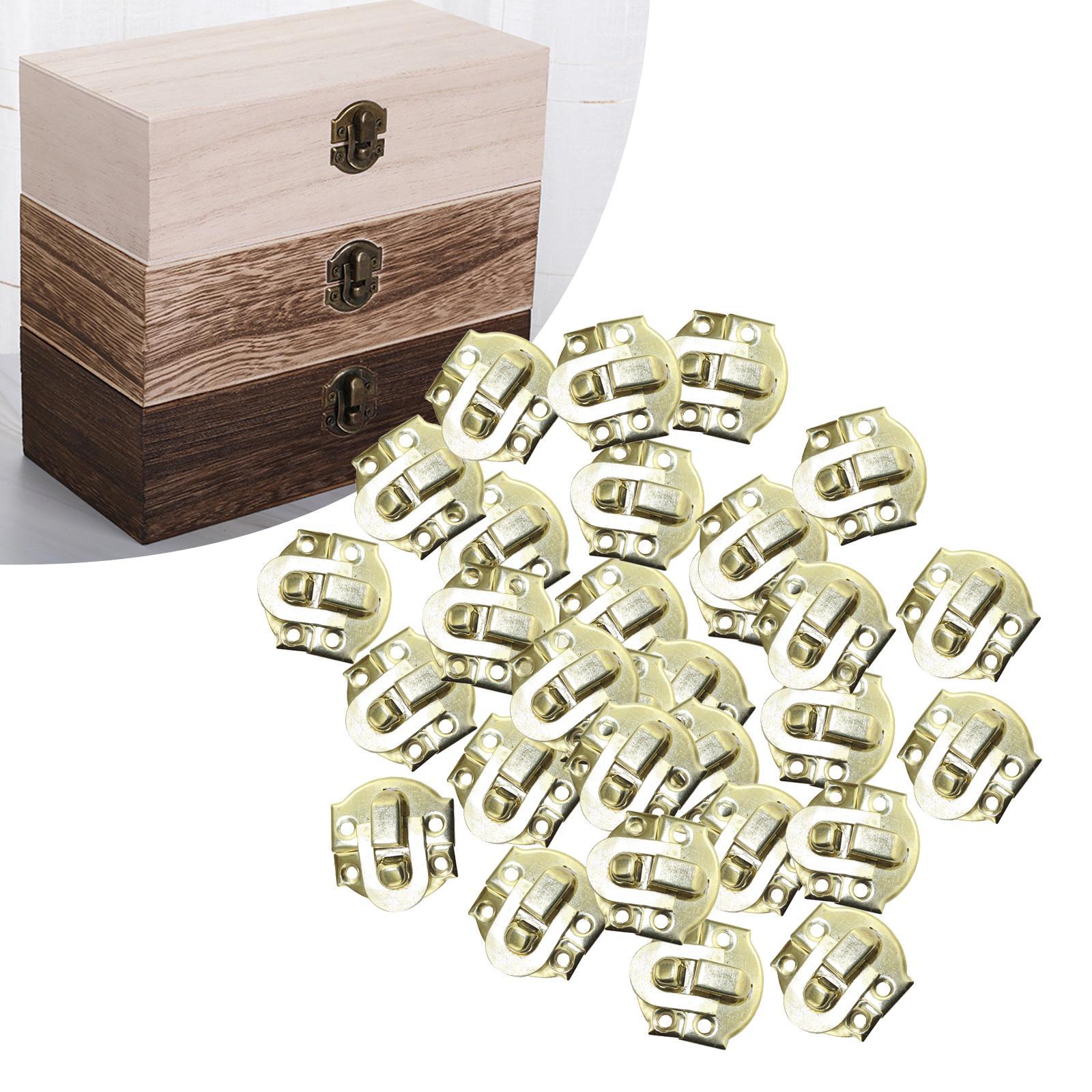 50Pcs Smooth Wooden Box Catch latches, Hasp Locks Accessories Hardware Decoration Buckles for Jewelry Boxes, , Drawer, Cabinet