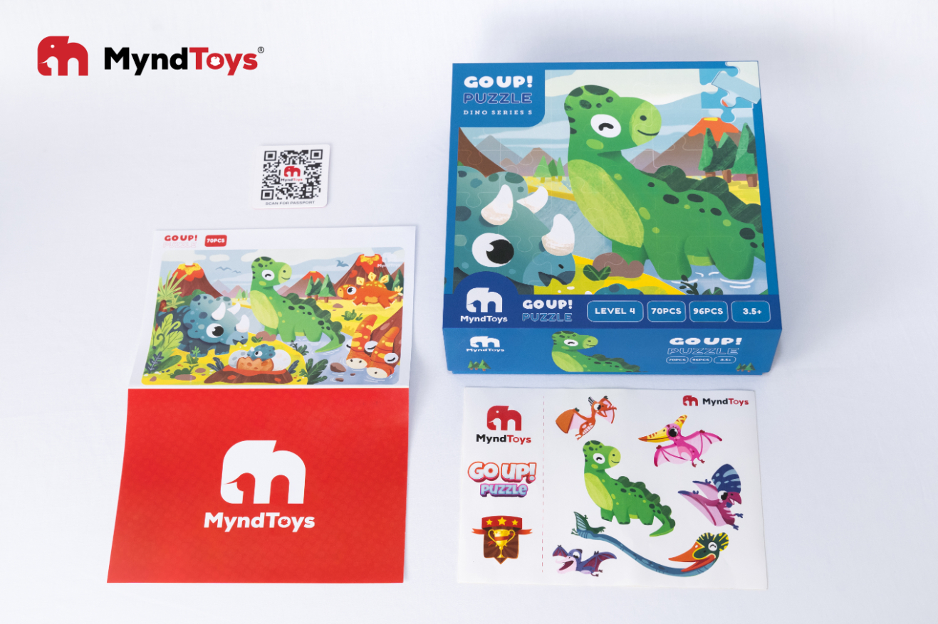 Đồ Chơi Xếp Hình MyndToys Go Up! Puzzle Level 4 - Dino Series S