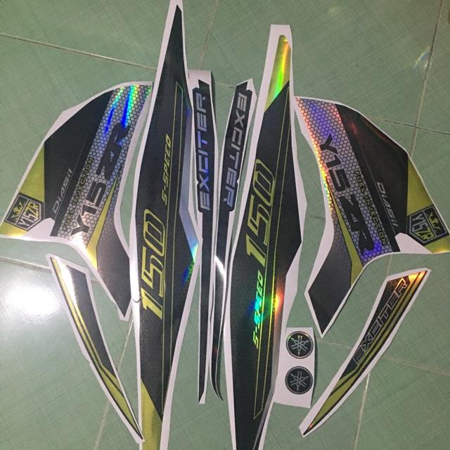 Tem exciter 150 Y15ZR vàng đen
