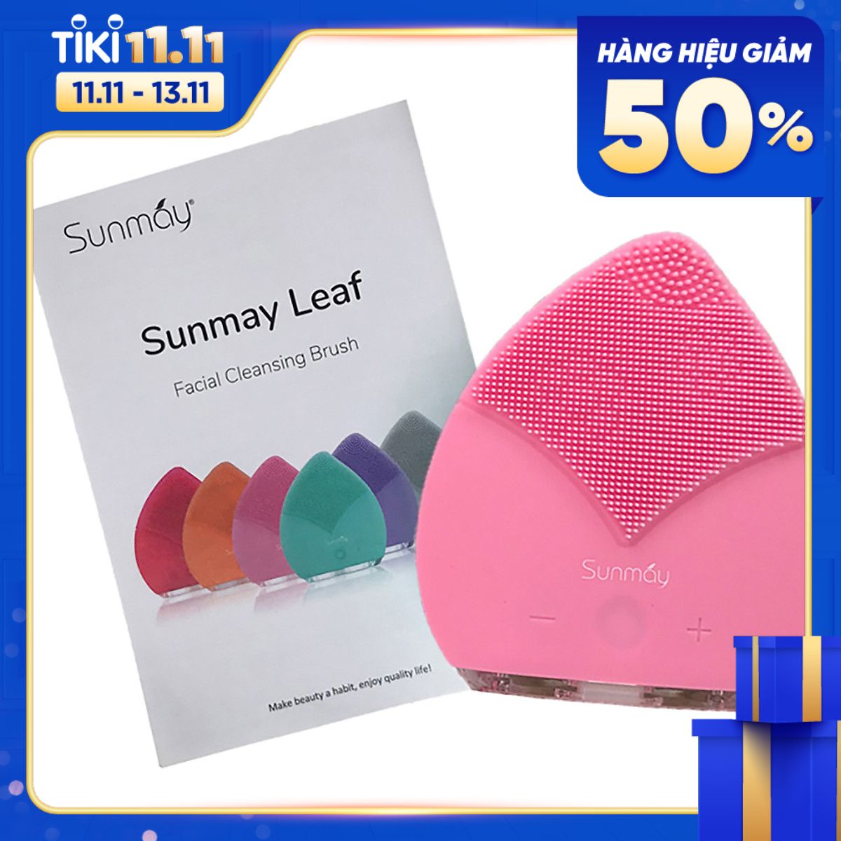 Máy rửa mặt Sunmay Luxury Leaf - Baby Pink