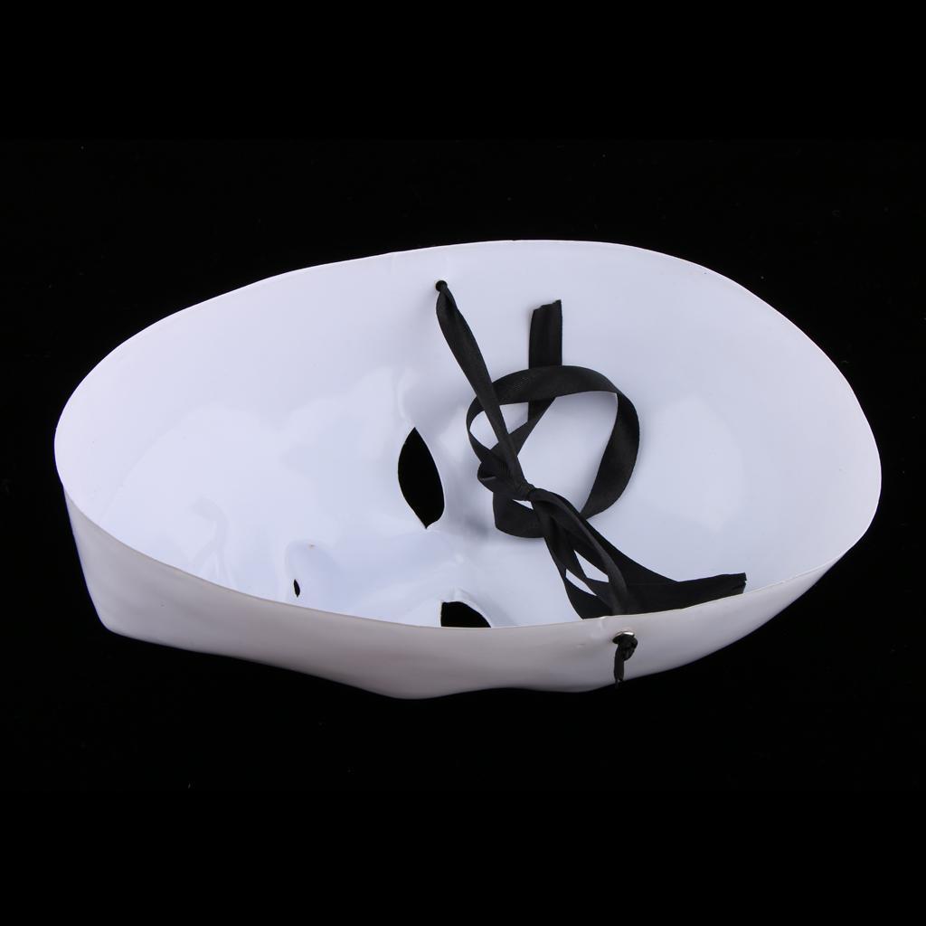 Pack of 2pcs Novelty Fun Unpainted Blank Mask White Full Face Mask Masquerade Drama Costume Masks DIY Accessories