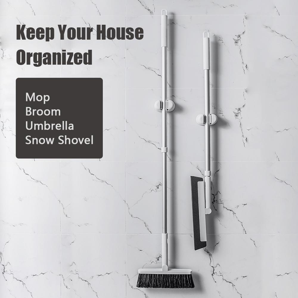 Giá đỡ cây lau nhà với tấm dán phía sau không cần khoan tường