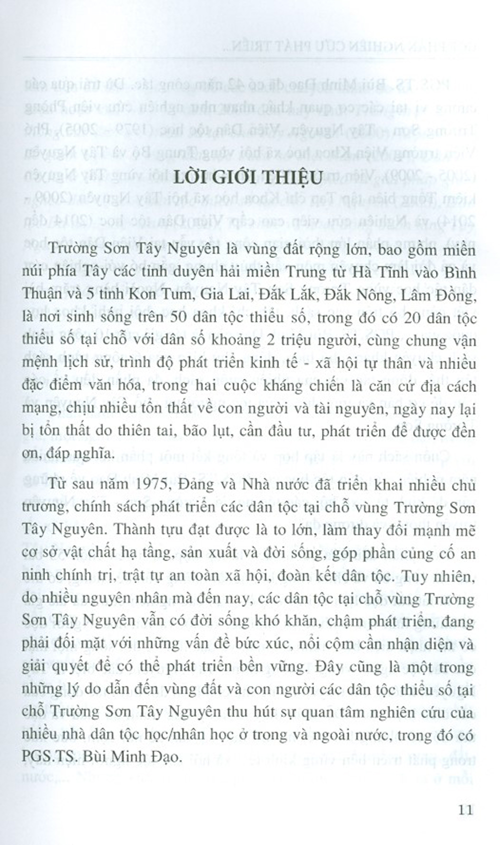 Góp Phần Nghiên Cứu Phát Triển Bền Vững Các Dân Tộc Thiểu Số Tại Chỗ Vùng Trường Sơn Tây Nguyên