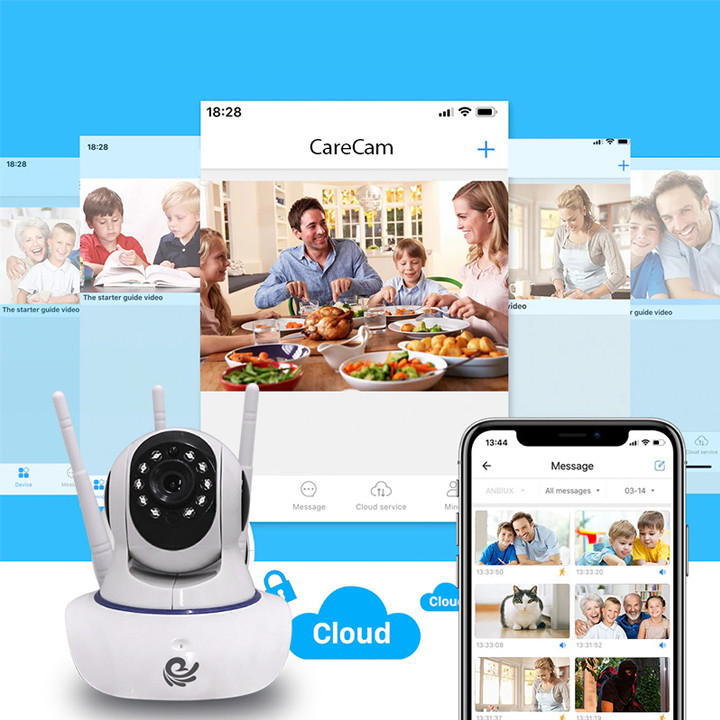 Camera Ip Wifi Quan Sát Trong Nhà Model CC1021 Xoay 360 Độ, Độ Phân Giải 2.0Mpx, Hỗ Trợ Đàm Thoại 2 Chiều, Tích Hợp Đèn Hồng Ngoại - Chính Hãng